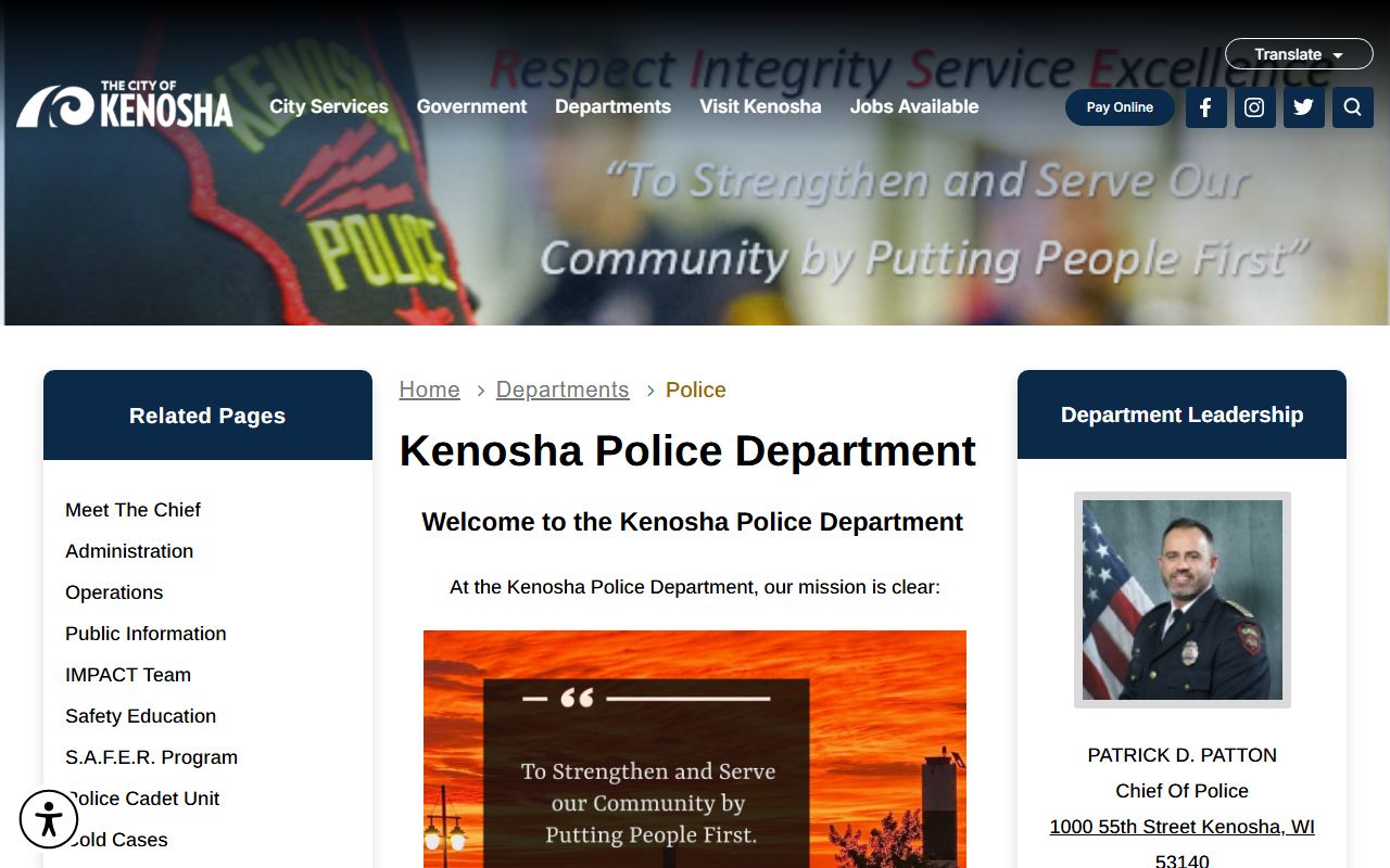 Kenosha Booking Releases and Kenosha Police Department