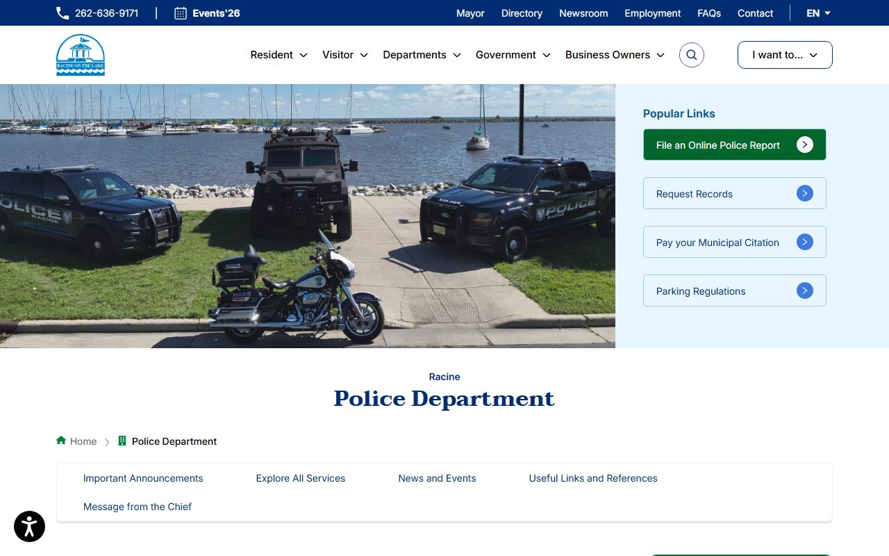 Racine Booking Releases police department