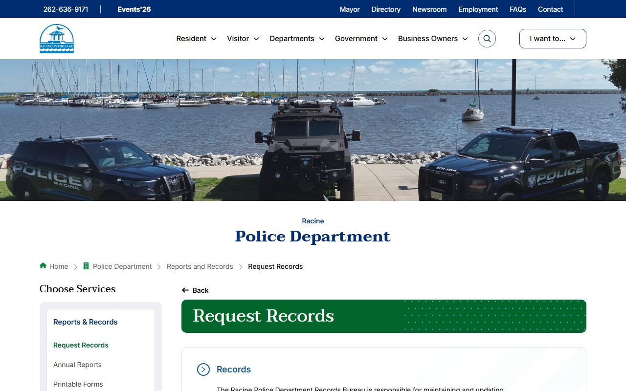 Racine Booking Releases police records