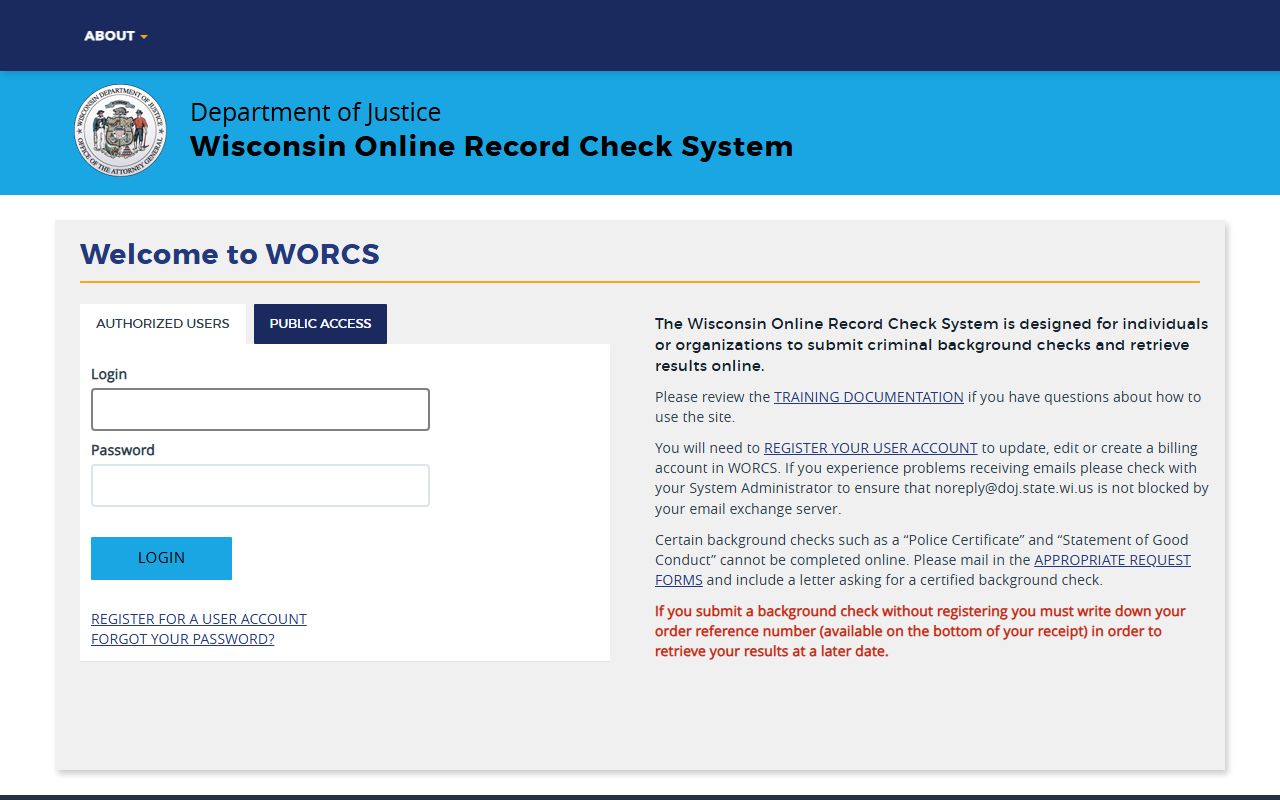 Wisconsin Booking Releases DOJ Crime Information Bureau